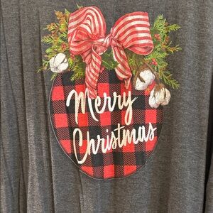 Buffalo Plaid Christmas Womens Shirt - Red and Gray